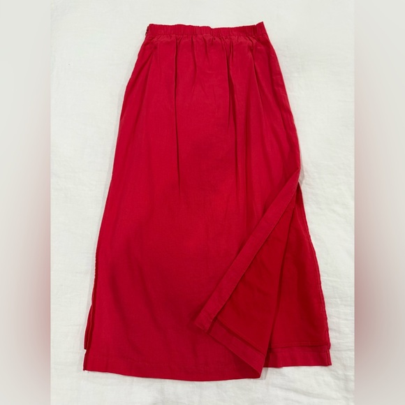 NWT GAP linen blend maxi skirt and cropped top tank red size small/extra small - Picture 5 of 14
